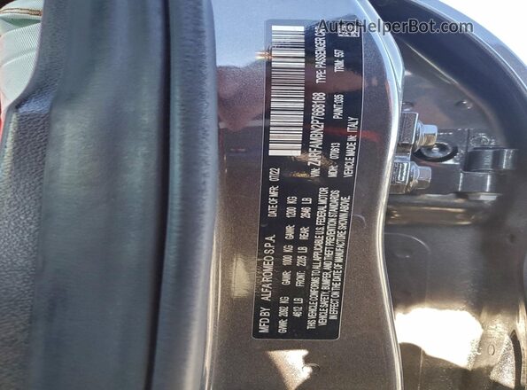 ZARFAMBN2P7668168 2023 ALFA ROMEO GIULIA Gray VIN կոդի պիտակի տեսք