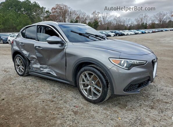 ZASFAKBN6J7C01591 2018 ALFA ROMEO STELVIO Gray Передня права чверть