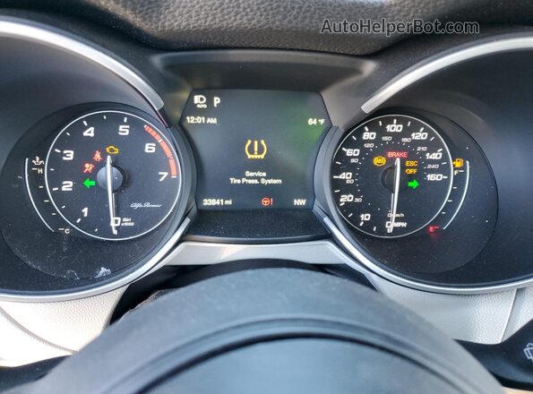 ZASPAJAN0L7C92554 2020 ALFA ROMEO STELVIO Black Widok zestawu wskaźników