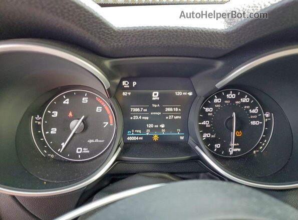 ZASPAJAN4L7C95103 2020 ALFA ROMEO STELVIO Black Instrument cluster view