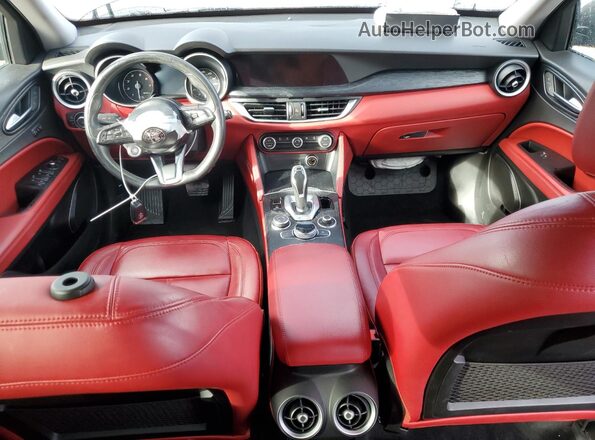ZASPAJANXM7D09099 2021 ALFA ROMEO STELVIO Gray წინა პანელის ხედი