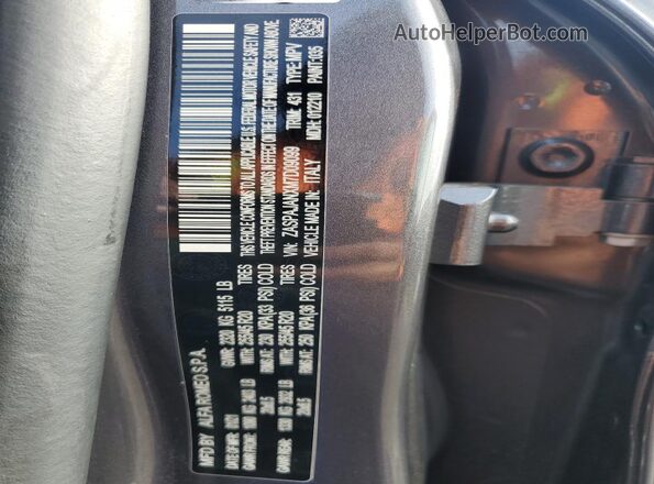ZASPAJANXM7D09099 2021 ALFA ROMEO STELVIO Gray VIN კოდის სტიკერის ხედი