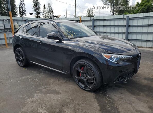 ZASPAKBN0N7D48306 2022 ALFA ROMEO STELVIO Black Передня права чверть