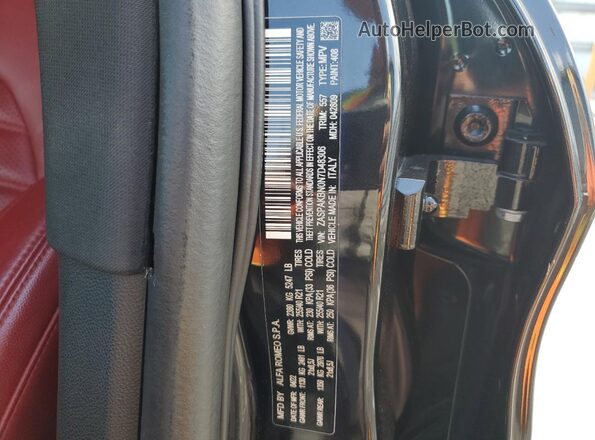 ZASPAKBN0N7D48306 2022 ALFA ROMEO STELVIO Black Вид наклейки з VIN-кодом