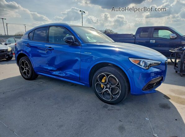 ZASPAKBN4M7D18613 2021 ALFA ROMEO STELVIO Blue Передня права чверть