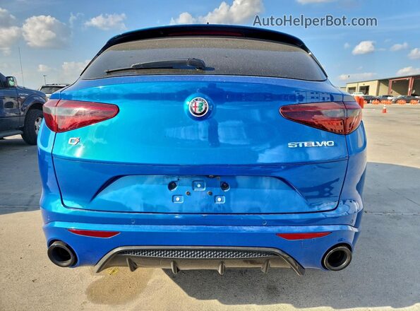 ZASPAKBN4M7D18613 2021 ALFA ROMEO STELVIO Blue Вид ззаду