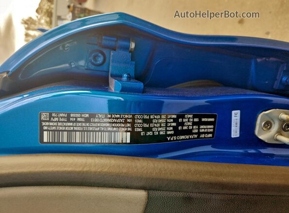 ZASPAKBN4M7D18613 2021 ALFA ROMEO STELVIO Blue Вид підкапотного простору