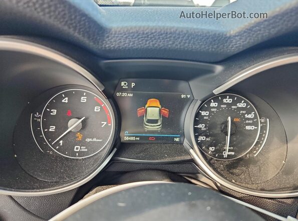 ZASPAKBN4M7D18613 2021 ALFA ROMEO STELVIO Blue Вид щитка приладів