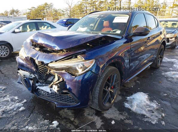 ZASPAKBN8M7D18744 2021 ALFA ROMEO STELVIO Dark Blue Передня ліва чверть