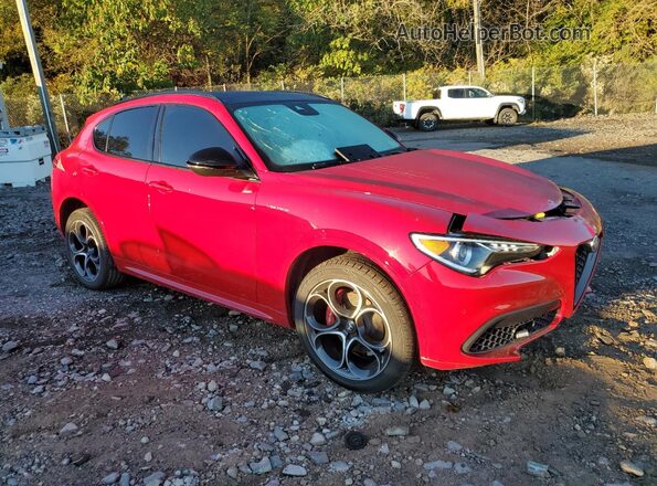 ZASPAKBN9N7D46781 2022 ALFA ROMEO STELVIO Красный Передняя правая четверть