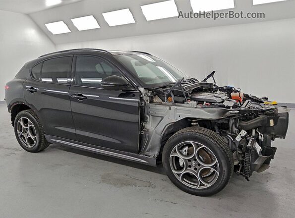 ZASPAKBN9R7D75123 2024 ALFA ROMEO STELVIO Black Передня права чверть