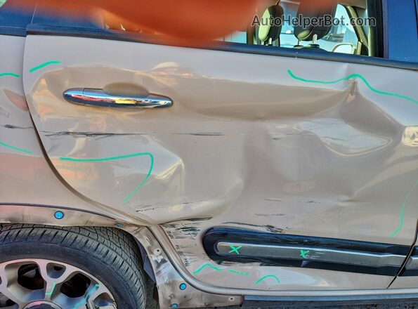 ZFBCFADH5GZ037328 2016 FIAT 500L Beige უკანა სალონის ხედი