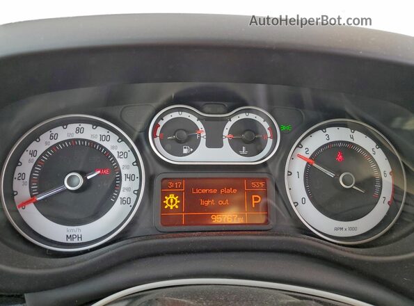 ZFBCFADH7GZ037962 2016 FIAT 500L Charcoal ხელსაწყოთა პანელის ხედი
