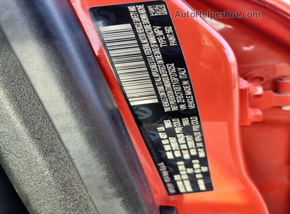 ZFBCFXBT1GP379252 2016 FIAT 500X Оранжевый Вид наклейки с VIN-кодом