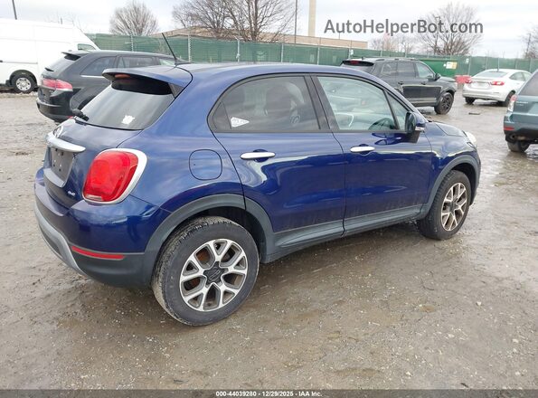 ZFBCFYCT3GP368774 2016 FIAT 500X Синий Задняя правая четверть