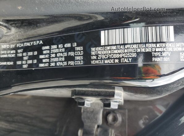 ZFBCFYDB8HP625290 2017 FIAT 500X Black 