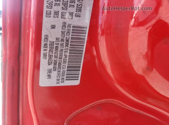 ZFBERFAB2J6H45304 2018 RAM PROMASTER Red 