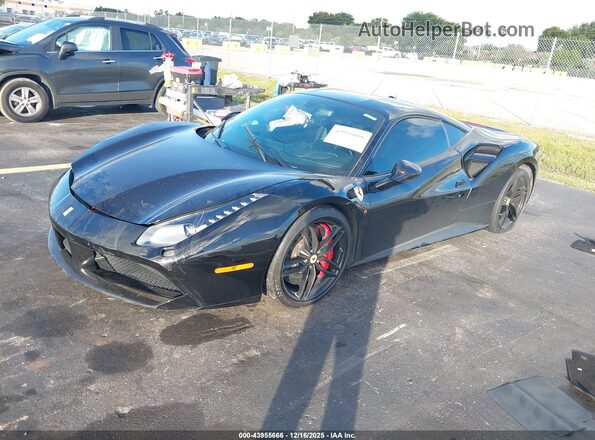 ZFF79ALA6K0245873 2019 FERRARI 488 Black წინა მარცხენა ხედი სამი მეოთხედიდან