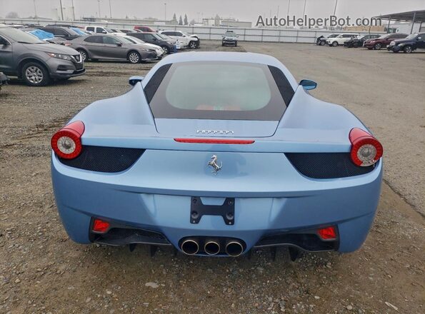 ZFF67NFA6C0182991 2012 FERRARI 458 Синий 