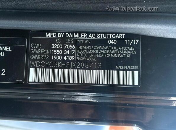 WDCYC3KH3JX288713 2018 MERCEDES-BENZ G-CLASS Black 