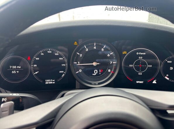 WP0CB2A93LS262748 2020 PORSCHE 911 Black Սարքավորումների վահանակի տեսք