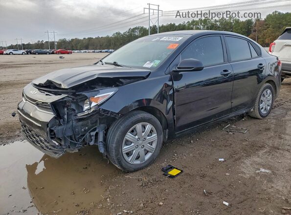 3KPA24AD1NE466719 2022 KIA RIO Black Trasero izquierdo