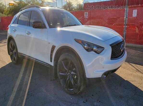 JN8CS1MW2HM411677 2017 INFINITI QX70 White Tył lewy