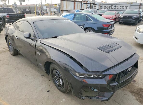 1FA6P8CF7R5428741 2024 FORD MUSTANG Черный Вид спереди