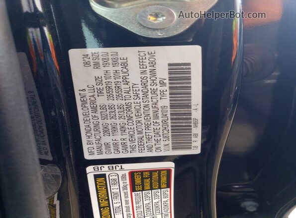 5J8TC2H3XRL041019 2024 ACURA RDX Black Vista interior de 360 grados