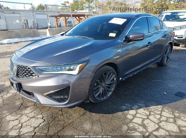 19UDE2F81MA004507 2021 ACURA ILX Gray Առջևի ձախ երեք քառորդ տեսարան