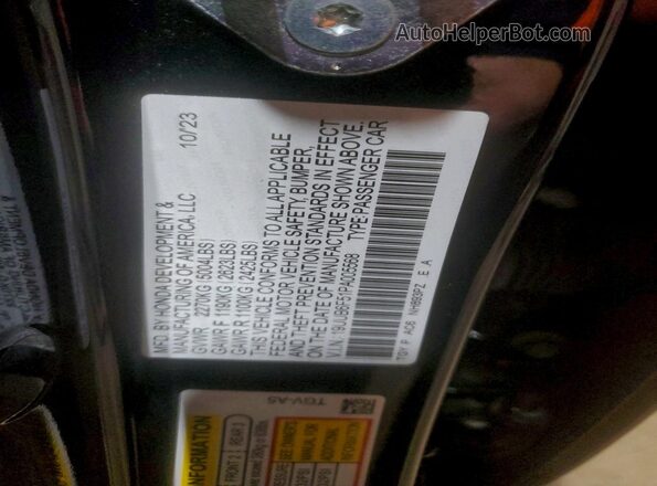 19UUB6F51PA005568 2023 ACURA TLX Black 