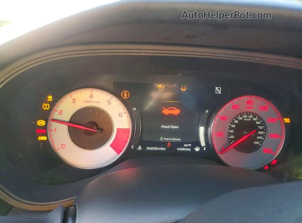 19UUB6F54NA002001 2022 ACURA TLX Gray Вид щитка приладів