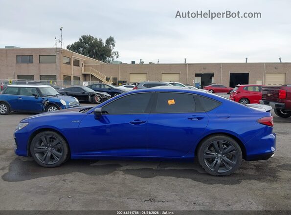 19UUB6F55MA000532 2021 ACURA TLX Blue Widok wnętrza z tyłu