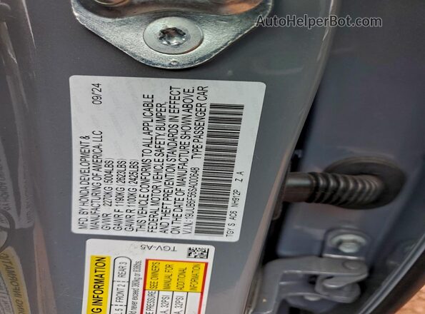 19UUB6F56SA000648 2025 ACURA TLX Gray Vista del compartimento del motor