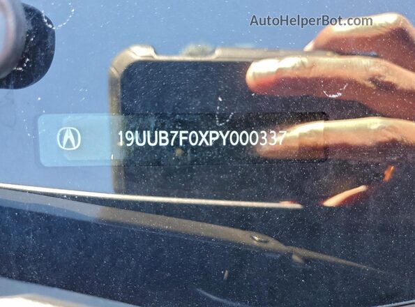 19UUB7F0XPY000337 2023 ACURA TLX Gray ძრავის განყოფილების ხედი