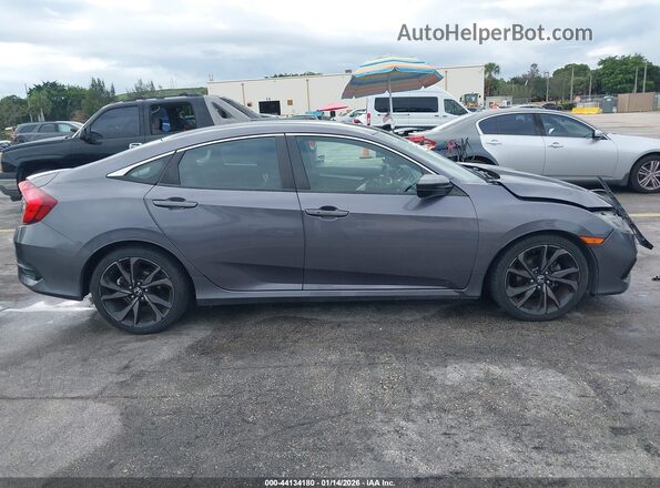 19XFC2F83LE011774 2020 HONDA CIVIC Gray Widok wnętrza z tyłu
