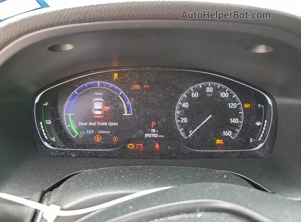 19XZE4F52NE001460 2022 HONDA INSIGHT Black Instrument cluster view