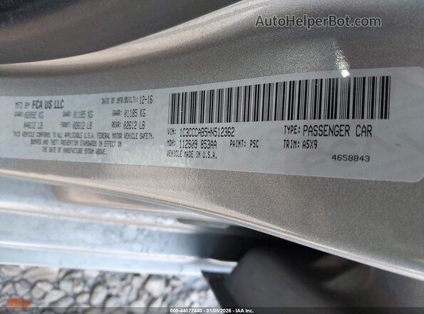 1C3CCCAB5HN512362 2017 CHRYSLER 200 Blue 