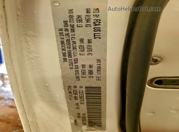 1C3CDFEB8GD701102 2016 DODGE DART Белый Вид подкапотного пространства