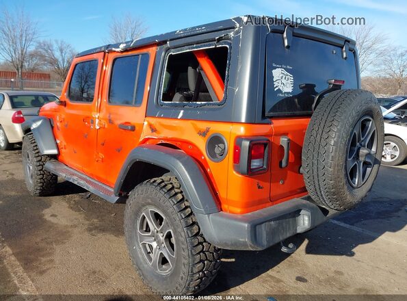 1C4HJXDG9JW233678 2018 JEEP WRANGLER UNLIMITED Оранжевый Задняя левая четверть