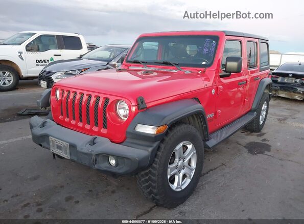 1C4HJXDN1LW213832 2020 JEEP WRANGLER UNLIMITED Red Przód lewy
