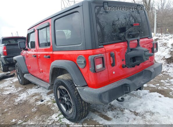 1C4HJXDNXKW591467 2019 JEEP WRANGLER UNLIMITED Red Tył lewy