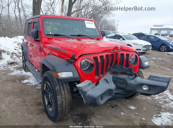 1C4HJXDNXKW591467 2019 JEEP WRANGLER UNLIMITED Red Widok z przodu