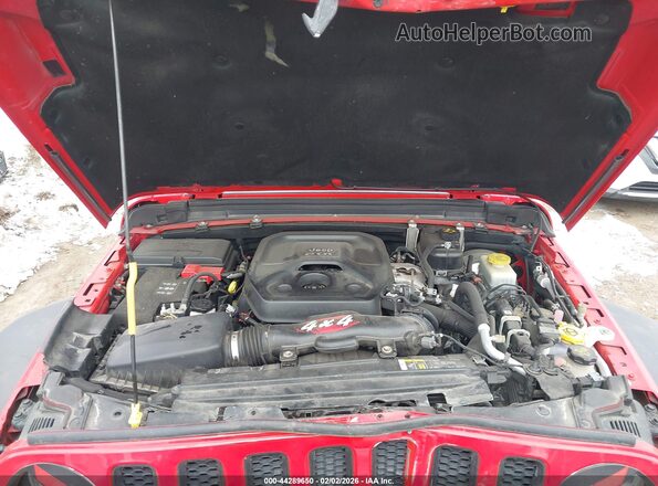 1C4HJXDNXKW591467 2019 JEEP WRANGLER UNLIMITED Red Widok z tyłu