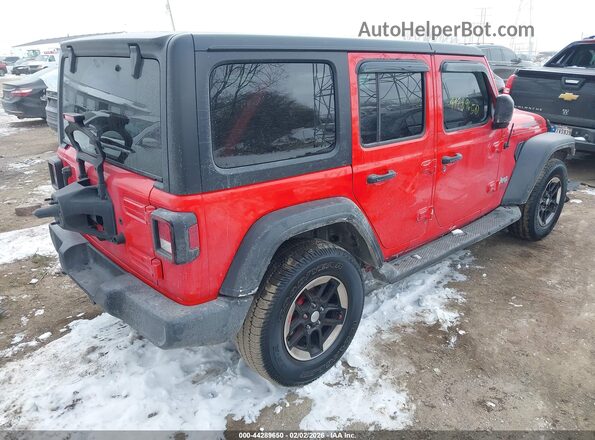1C4HJXDNXKW591467 2019 JEEP WRANGLER UNLIMITED Red Tył prawy