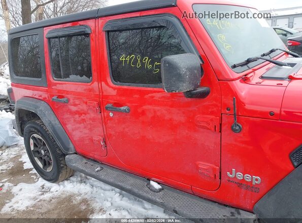1C4HJXDNXKW591467 2019 JEEP WRANGLER UNLIMITED Red Widok wnętrza z tyłu