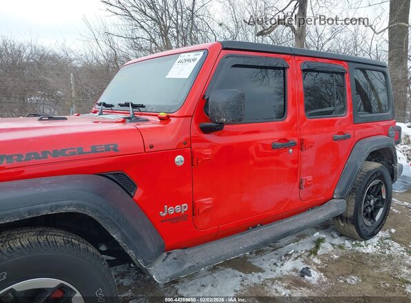1C4HJXDNXKW591467 2019 JEEP WRANGLER UNLIMITED Red Widok wnętrza 360 stopni
