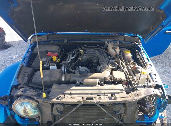 1C4HJXEGXNW102375 2022 JEEP WRANGLER UNLIMITED Синий Вид сзади