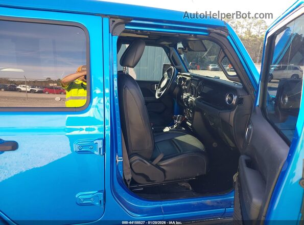 1C4HJXEGXNW102375 2022 JEEP WRANGLER UNLIMITED Синий Вид салона спереди
