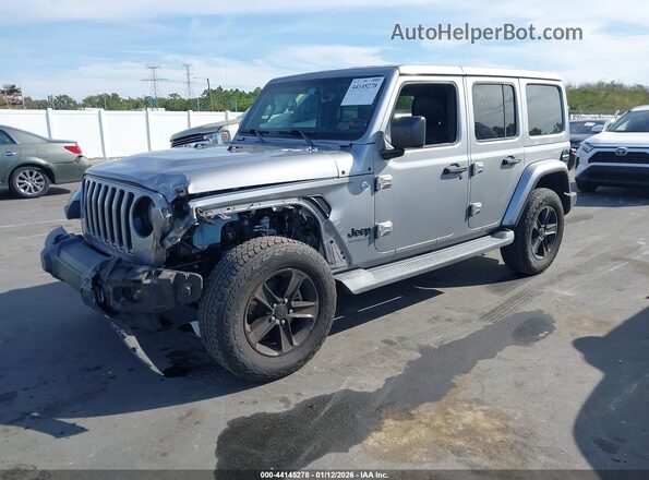 1C4HJXEN1LW123787 2020 JEEP WRANGLER UNLIMITED Silver წინა მარცხენა ხედი სამი მეოთხედიდან